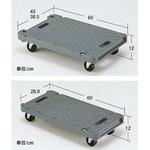 ミニカート43×60 ナイロン車 (ハンドル無) 中日販売