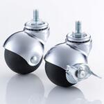 CS-BAL11-BK11 SS-HNG11用/SS-WTP11用キャスタースタンダードキャスターストッパー付き2個・ストッパーなし2個 朝日木材加工 (AVAWOOD)