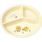 メラミン 子供食器 ひよこぐみ 三つ仕切皿 EBM