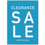 バイカラー CLEARANCE SALE(青) ポップ・ポスター1 おしゃれEXPO