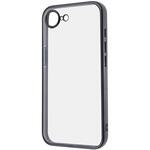 iPhone 16e Like standard 精密設計 カメラ保護 衝撃吸収 バンパー メタリック TPUソフトケース / ブラック レイ・アウト