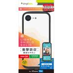 TR-IP25S-LDSL-CLBK iPhone 16e [LIGHT SHIELD Solid] 超精密設計 衝撃吸収 ハイブリッドクリアケース ブラック トリニティ