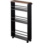 ハンドル付きスリムワゴン タワー 山崎実業 キッチンワゴン 【通販