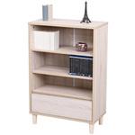 オープンラック 引き出し付き 本棚 小さめ 脚付き チェスト