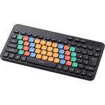 TK-FS10BMKIBK キーボード 無線 Bluetooth メンブレン式 ミニサイズ コンパクト カラー キーボード Caps Lock機能無効化スイッチ 【 iPad iPhone 対応 】 抗菌 カードスタンド付 エレコム