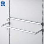 システム什器 差し込み式ミニ角バーセット W90cm スリット芯々118.8cm用 ストア・エキスプレス