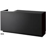 2420-2600 ガラストップ一体型レジ台 ブラック ストア・エキスプレス