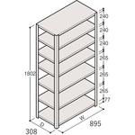 軽量棚ERR開放型H1800 有効棚 6段＜配送時組立サービス付＞ イトーキ