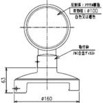 デリネーター(支柱かぶせ取付式(Φ139.8用) Φ100レンズ 片面反射) 倉本産業