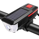 TR-JUS001-RD USBでも太陽光でも充電できる自転車用ライト 警告アラーム付き トライメイト