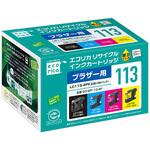 ECI-BR113-4P リサイクルインク Brother対応 LC113 エコリカ