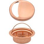 これカモ シンク用 銅製のゴミカゴとフタのセット GAONA(ガオナ)