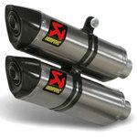 [e1仕様] スリップオンマフラー(S/O) チタン (カーボンエンドサイレンサー 2本出し) AKRAPOVIC (アクラポビッチ)