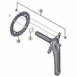 Y1P098040 FC-M615 ボルト4P/ナット4P SHIMANO(シマノ)