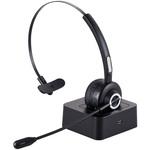 LBT-HSOH14BK ヘッドホン ヘッドセット マイク付き 無線 Bluetooth ワイヤレス 片耳 オーバーヘッドタイプ 充電スタンド付き 単一指向性  【 iPhone Android スマホ Windows PC 等対応 】 ブラック エレコム