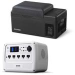【お得なセット品】ポータブル冷蔵冷凍庫+ポータブル電源(700W) アイリスオーヤマ