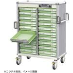 MCR387HT Nカート与薬ワイド 3列10段 MCR387HT ホワイト  散薬トレー 25-2268-10 河淳