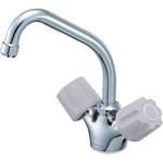 ツーバルブワンホール混合栓 SANEI(旧:三栄水栓製作所) ツーハンドル