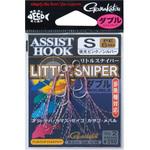 アシストフック リトルスナイパー ダブル 夜光ピンク/シルバー GA-039 がまかつ Gamakatsu
