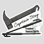 UM-1593 CSデザインステッカー(ハンマー&ペグ)73×60mm CAPTAIN STAG