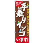 GNB-616 のぼり 手乗りインコいます!見学可能!触れます 仲良く暮らす楽しい毎日 P・O・Pプロダクツ