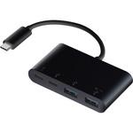 USBハブ USB3.1(Gen2) バスパワー 4ポート (タイプC×2ポート USB×2ポート) ケーブル一体型 エレコム