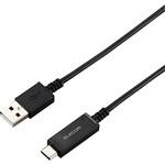 USBケーブル A-C USB2.0 認証品 温度検知機能付 タイプC スマートフォン タブレット エレコム