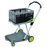 折り畳みコンテナ付き2段台車 Clax Mobil Trolley アズワン