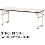 軽量作業台/耐荷重112kg_折りたたみ式キャスター付きH740_ポリエステル天板_ワークテーブル 山金工業