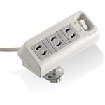 電源タップ コンセント 2m 2P×3個口 一括集中スイッチ デスク据付 雷サージ スイングプラグ エレコム