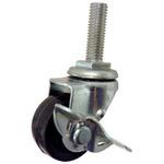 ネジタイプキャスター ゴム  自在車ストッパー付 チヨダ・エスケーケー(SKK)