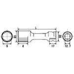 4WH-3S インパクトソケット12.7角アルミホイール用薄型ロングソケットセット FPC