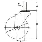 ねじ込み式キャスター 車輪径(Φmm):150 【通販モノタロウ】