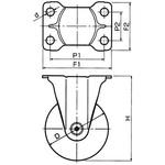 ゴールドキャスター SK(ナイロン車輪) 固定車 東正車輛