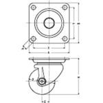 低床重荷重用 540H・自在車(UMCナイロン一体車輪・B入) ハンマーキャスター