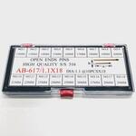No.AB-617-1.1x18 ロング割りピンのセット18種180本 DELTA