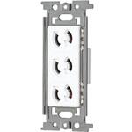 E's WIDEシリーズ 抜け止めトリプルコンセント 東芝ライテック