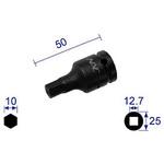 ヘキサゴンレンチソケット(ショートタイプ) (差込角12．7mm) NAC(長堀工業)