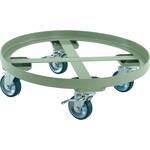 ストッパー付円形台車 TRUSCO