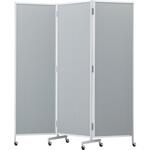 可動式三つ折りパーテーション (クロス張り) TRUSCO パネル式