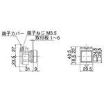 22Φパイロット 角形 全電圧 黒枠 マルヤス電業