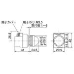 22Φパイロット 丸形 抵抗器付き マルヤス電業