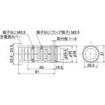 30Φ 照光スイッチ 全電圧 突形 マルヤス電業