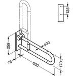 HEWI 補助手すり 801-50-200型 リフトアップタイプ スガツネ(LAMP