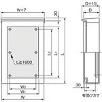 盤用キャビネット屋外形 屋根無・木板付 BPB6615V