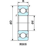 単列深溝玉軸受 6000番台 NR(止め輪付) NACHI(不二越)