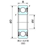 単列深溝玉軸受 6000番台 ZZE NR(止め輪付) NACHI(不二越) ボール