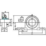 耐食シリーズ UCSP-H1S6 ステンレスピロー形(円筒穴) FYH(日本ピローブロック)