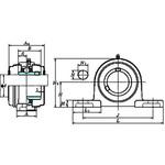 耐食シリーズ UCSP-H1S6 ステンレスピロー形(円筒穴・カバー付き) FYH(日本ピローブロック)