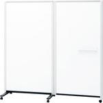 白い金属製パーテーション エラスティックパネル H1800 片側前面ホワイトボードタイプ